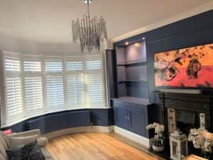 MDF Living Room Bay Window Shutters