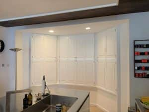 Solid Hardwood Kitchen Shutters